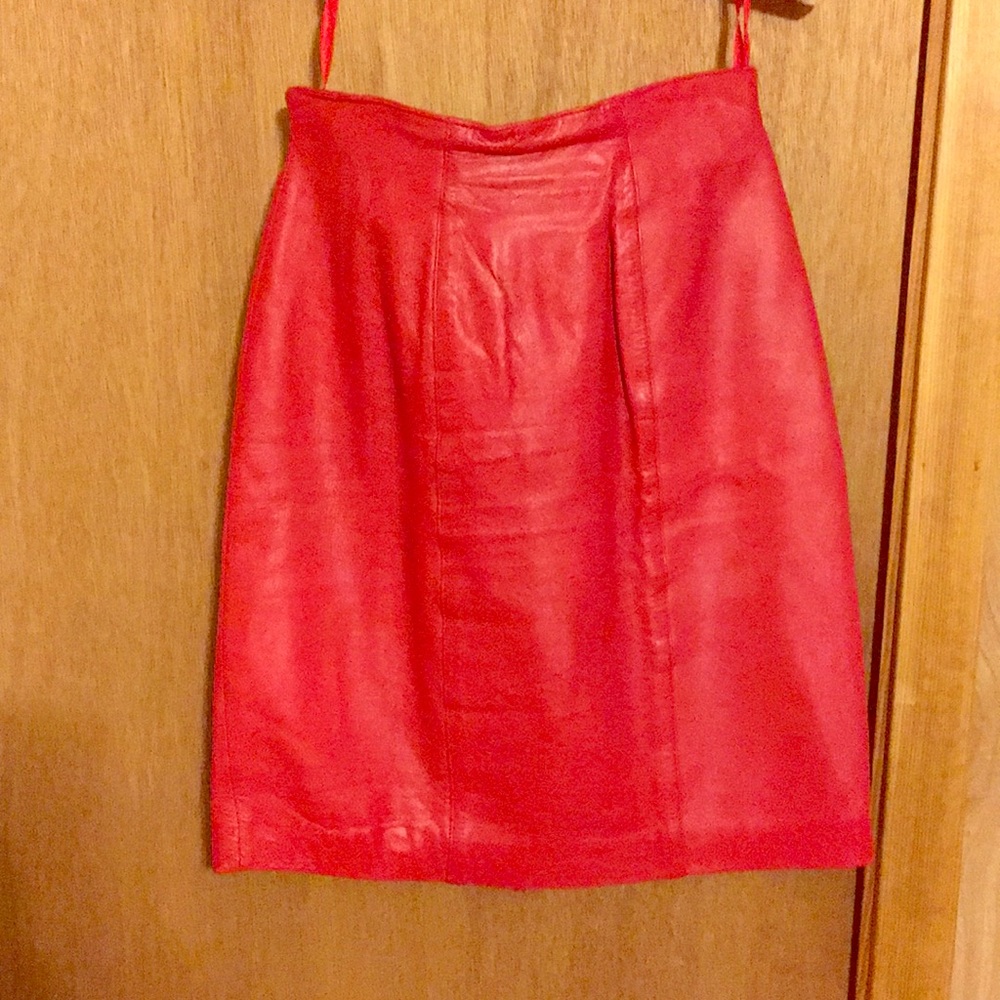 Gorgeous Evan Davies Supple Lamb Skin Pencil Skirt